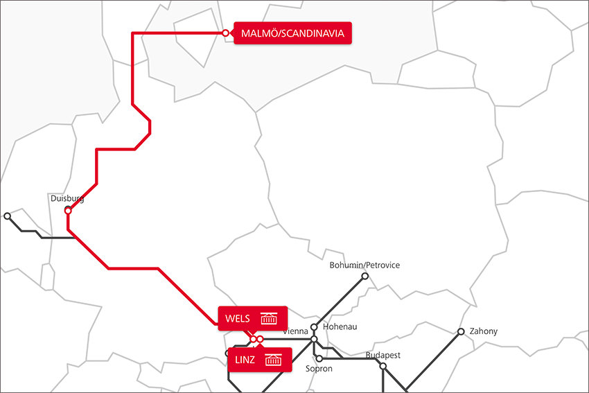 RUNDLAUFERHÖHUNG VON UND NACH SKANDINAVIEN